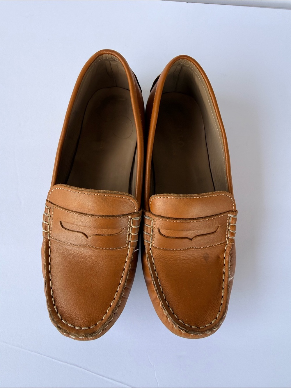 Polo by Ralph Lauren Kids Cognac Leather Penny Loafers